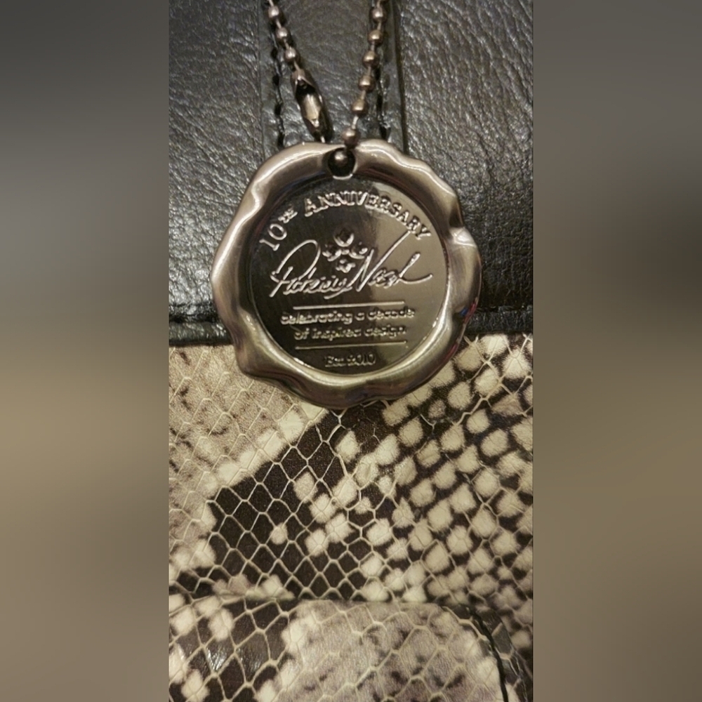 Patricia Nash Alviano 10th Anniversary Leather Tote Python/Snake w/Dustbag - Picture 9 of 11